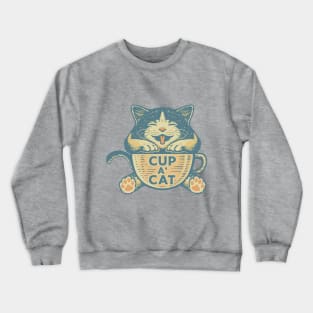 Cup a Cat and coffee Crewneck Sweatshirt